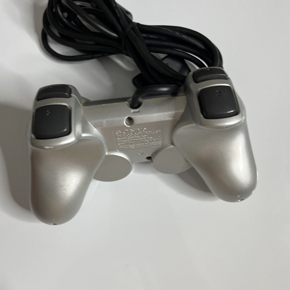 Silver Ps2 Controller Sony PS2 Dualshock PlayStation 2 Controller Silver SCPH-10010 – Retro Unit