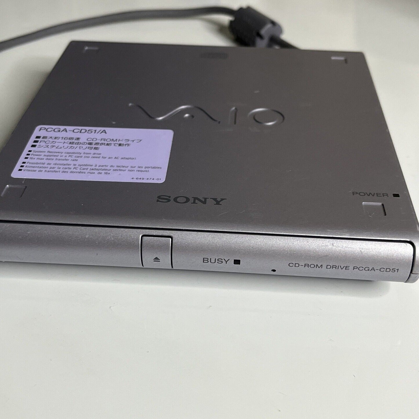 Sony VAIO CD-ROM Drive PC Card PCMCIA PCGA-CD51/A For PC, Amiga A600/A1200