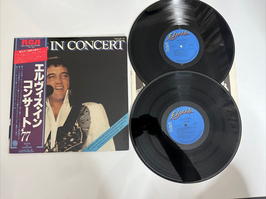 Elvis Presley – Elvis In Concert 2x LP Vinyl Record 1977 Obi Gatefold RCA-9139