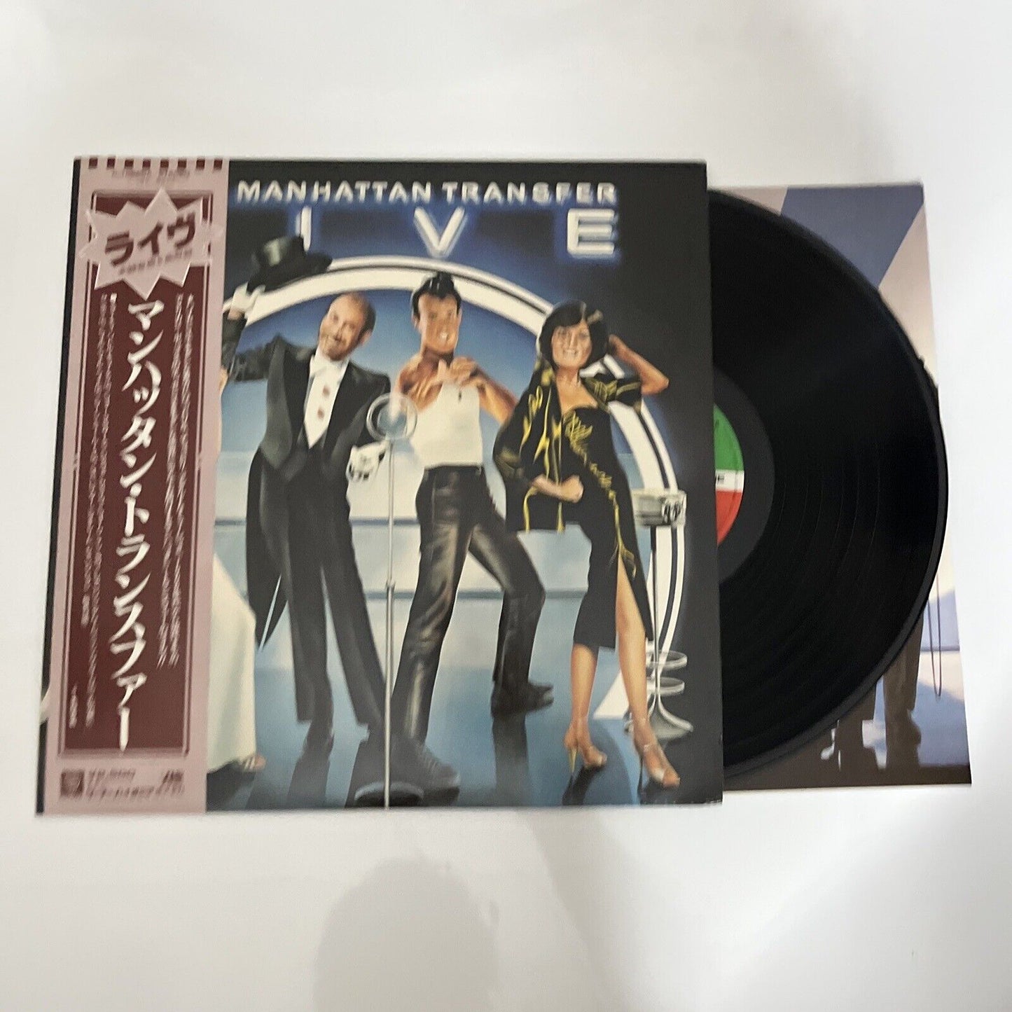 The Manhattan Transfer Live LP 1978 Vinyl Record Obi Atlantic P-10620A