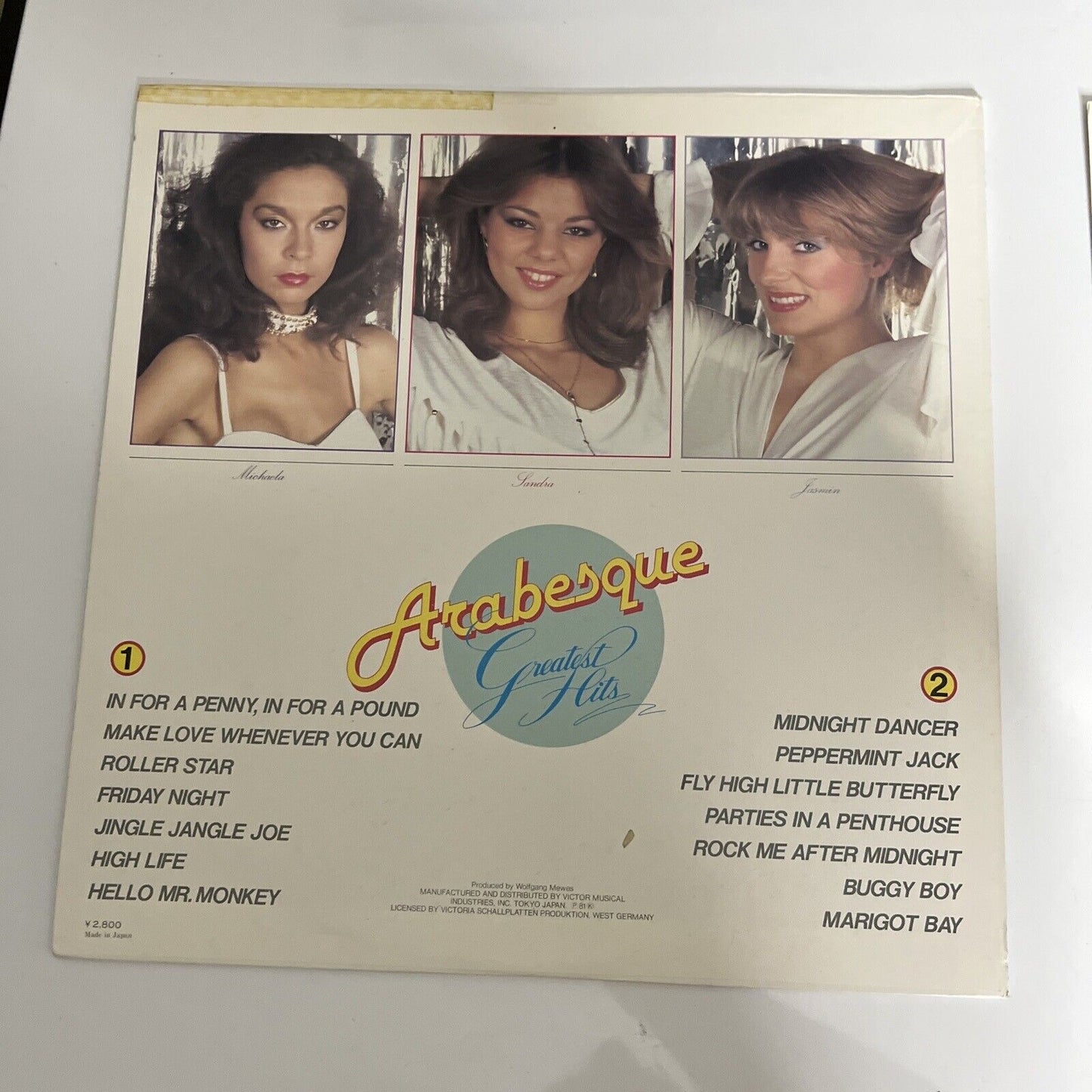 Arabesque Greatest Hits LP 1981 Vinyl Record VIP-28019