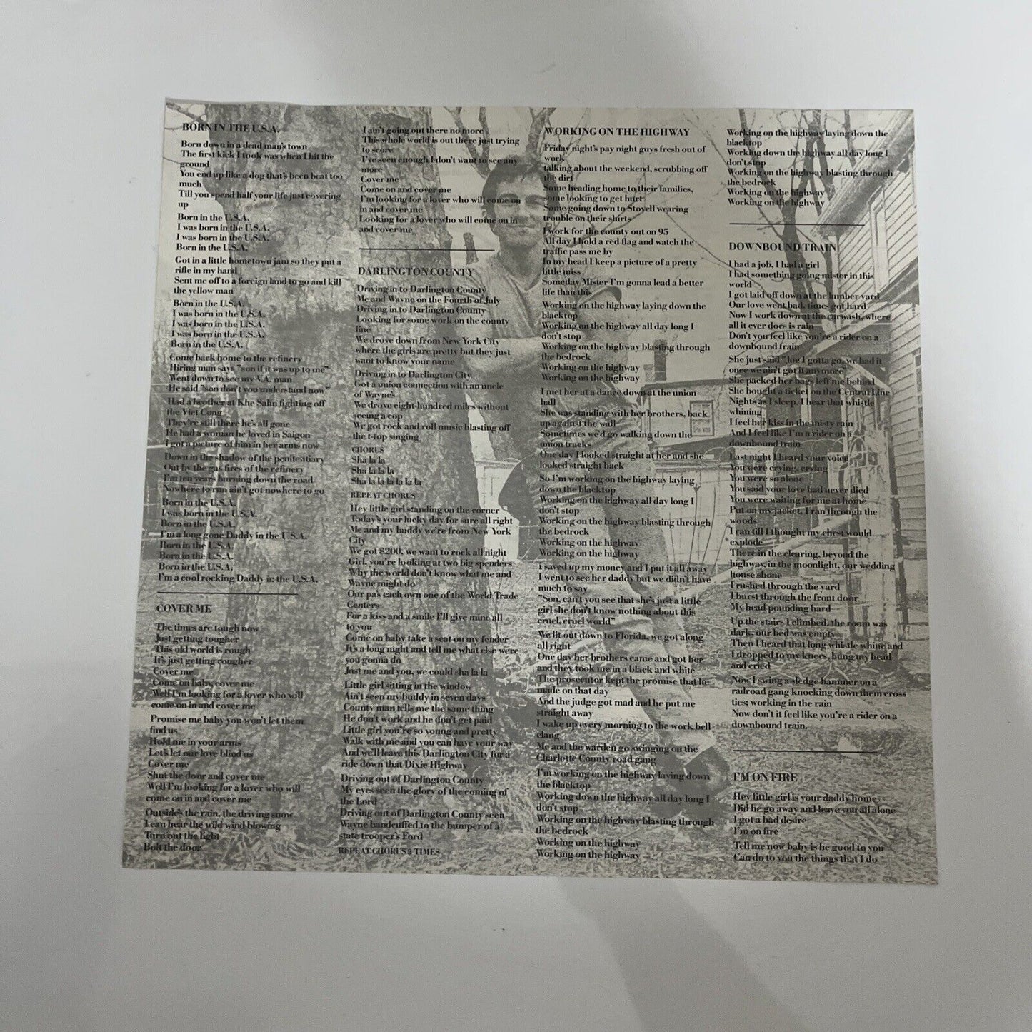 Bruce Springsteen - Born In The USA LP 1984 Vinyl Record  AL 38653