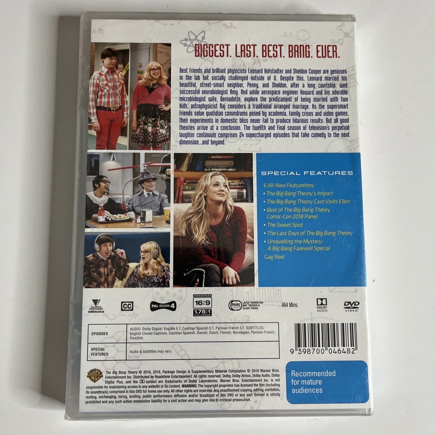 The Big Bang Theory : Season 12 (DVD, 2019) Region 4 NEW Sealed