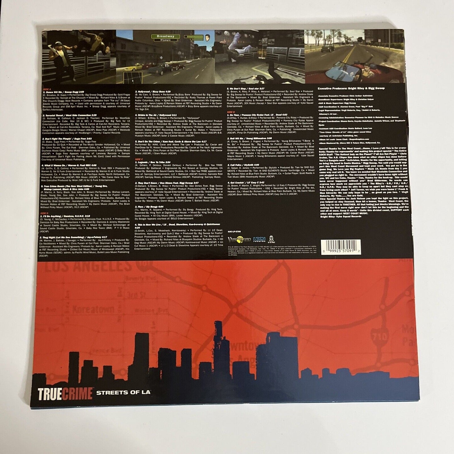 True Crime Streets Of LA The Soundtrack 2x LP 2003 Vinyl Record Video Game Music