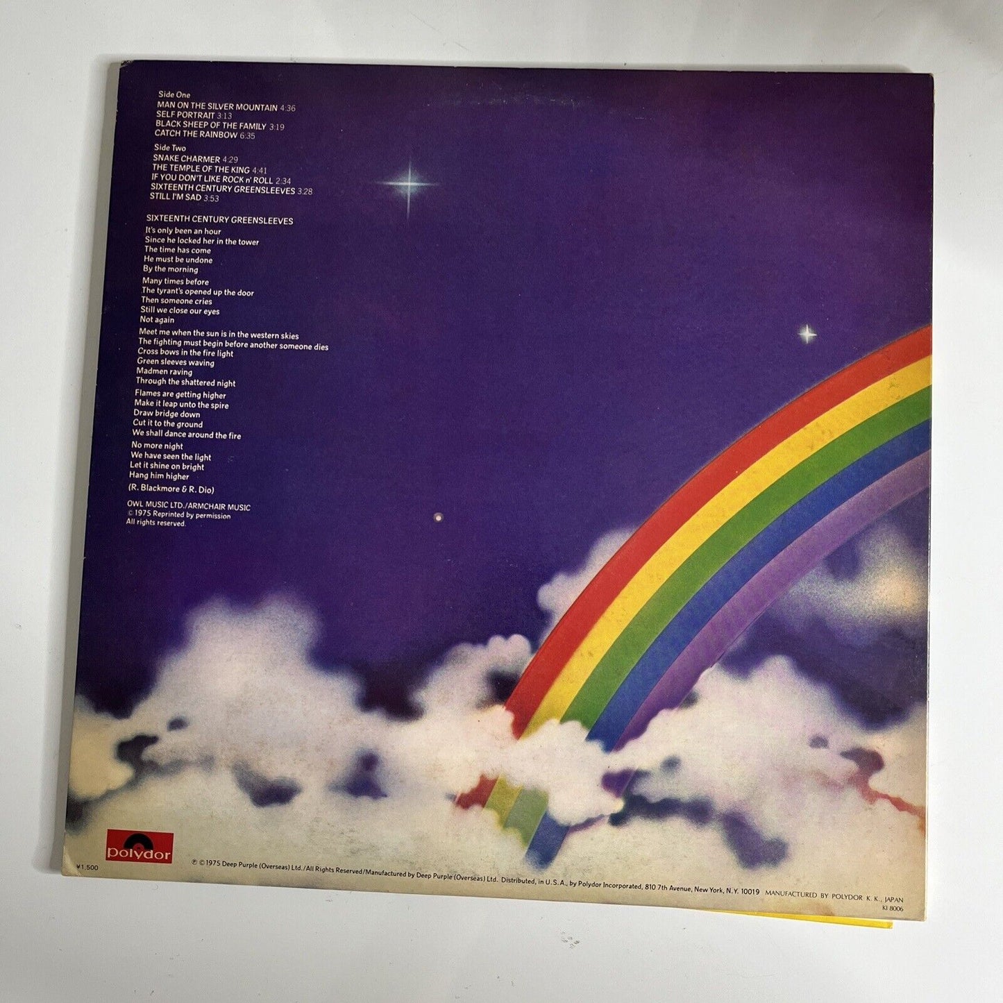 Rainbow – Ritchie Blackmore's Rainbow LP 1980 Vinyl Record Gatefold Obi MPX 4023