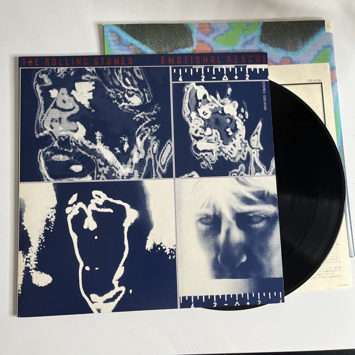 The Rolling Stones – Emotional Rescue LP 1980 Vinyl Record with Poster ESS-81285