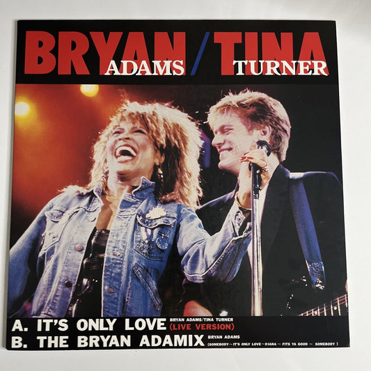 Bryan Adams Tina Turner - It's Only Live 12" Vinyl 1986 Record 45 RPM AMP-12009