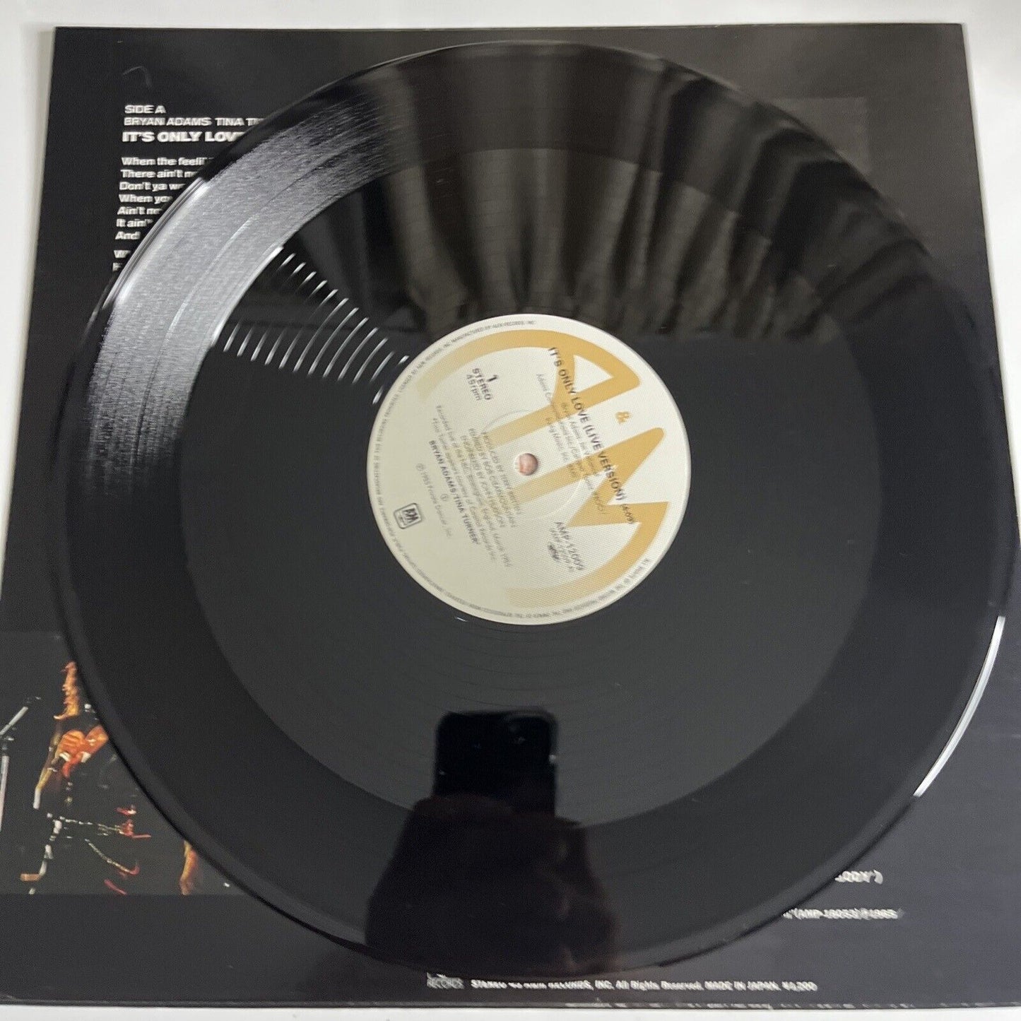 Bryan Adams Tina Turner - It's Only Live 12" Vinyl 1986 Record 45 RPM AMP-12009