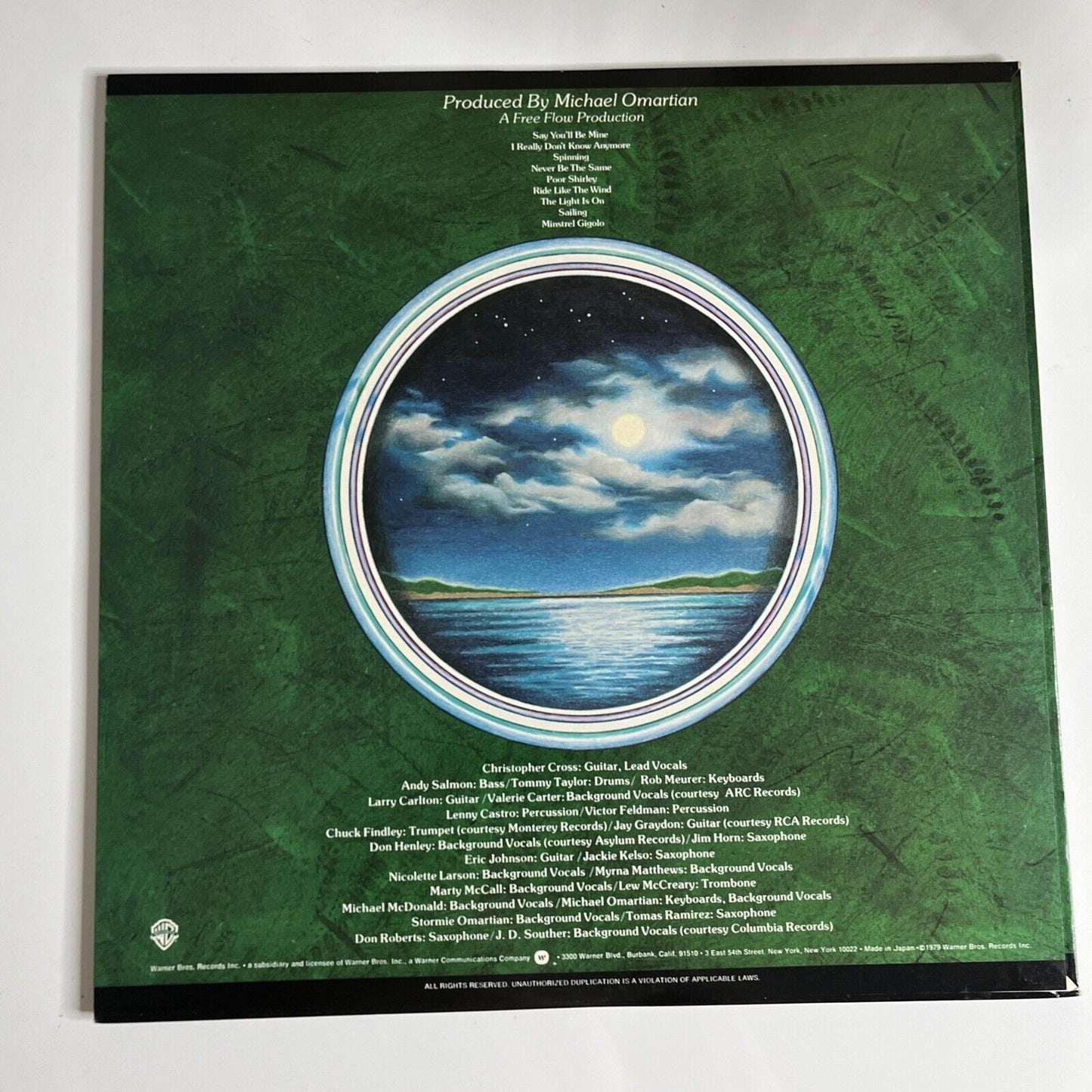 Christopher Cross LP 1979 Vinyl Record Warner Bros P-10805W