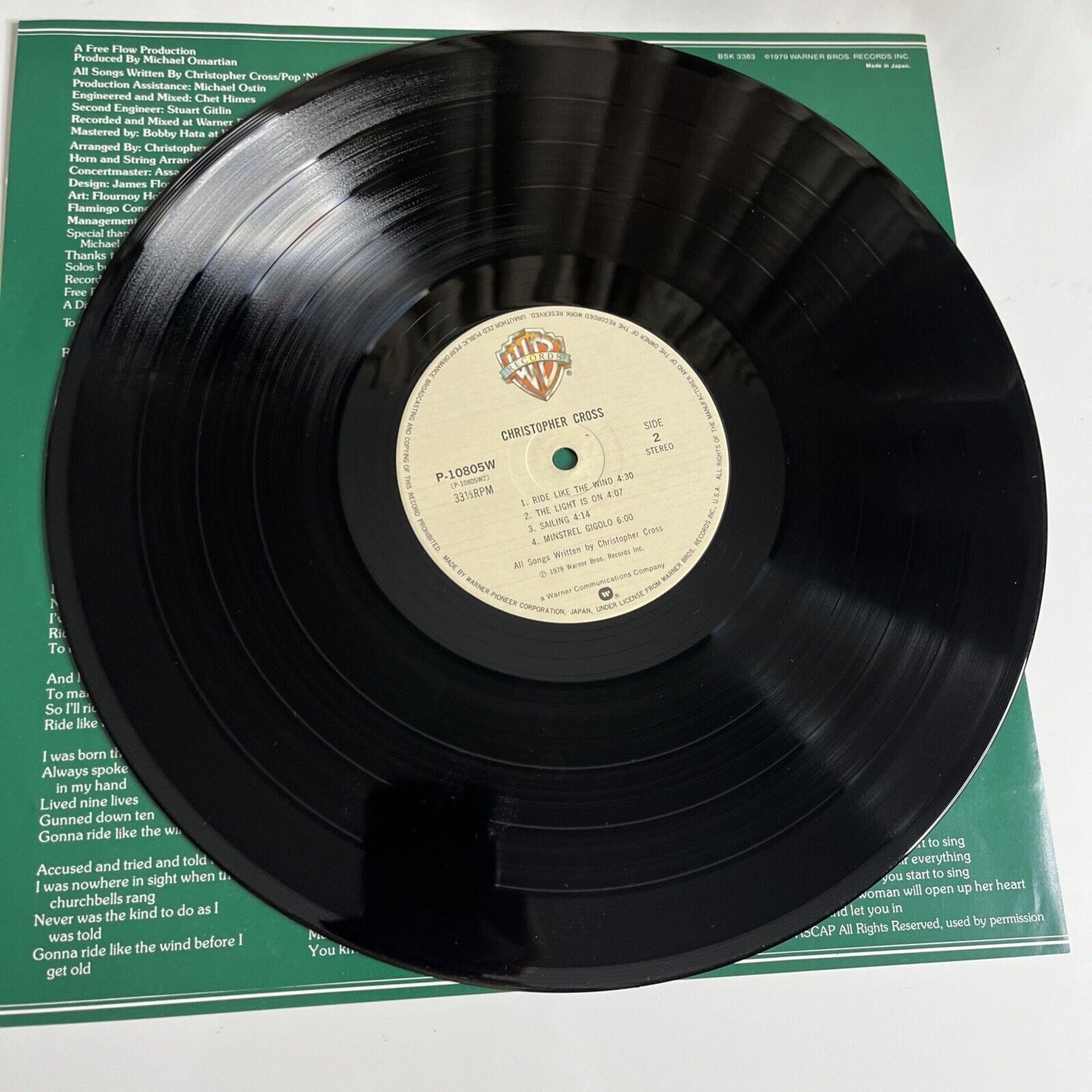 Christopher Cross LP 1979 Vinyl Record Warner Bros P-10805W