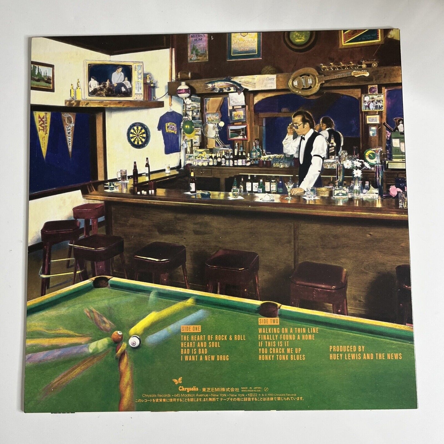 Huey Lewis And The News - Sports LP 1983 Vinyl Record WWS-81628