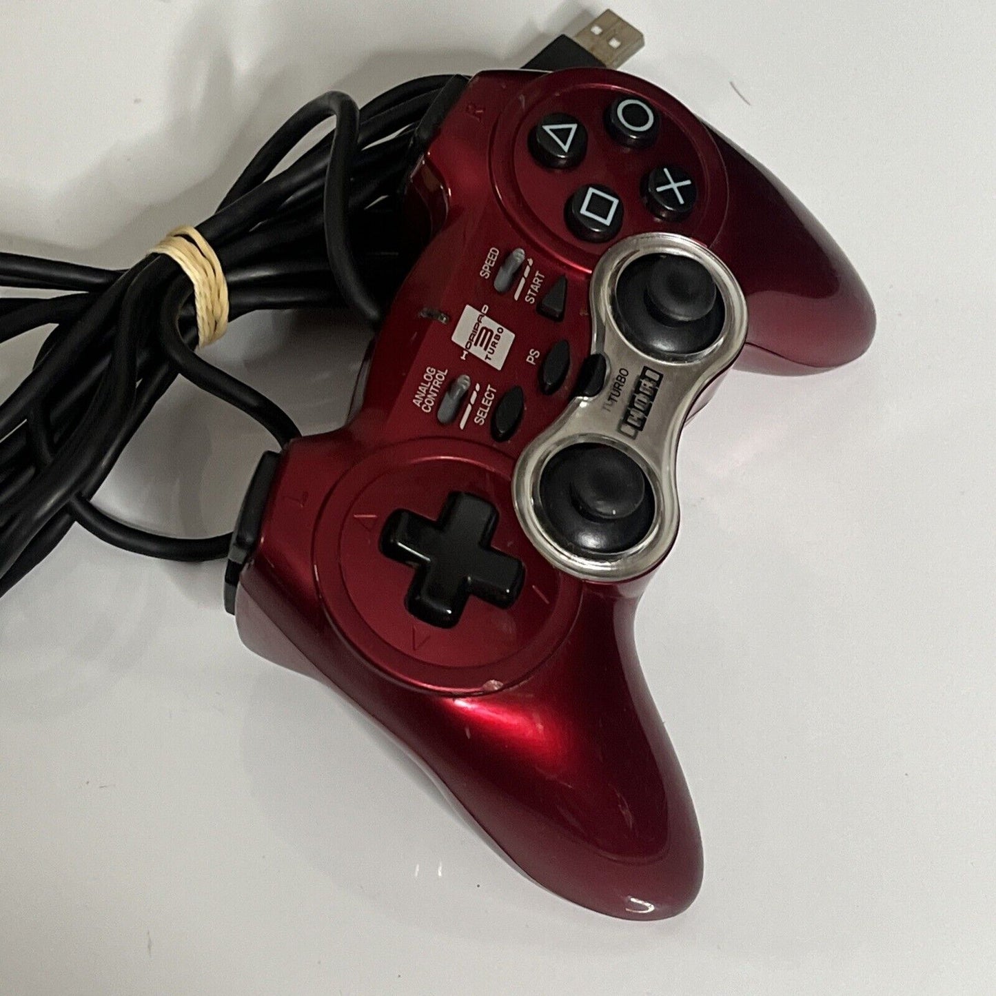 Hori PS3 Horipad 3 Turbo for Sony PlayStation 3 PS3 Controller USB Autofire Red