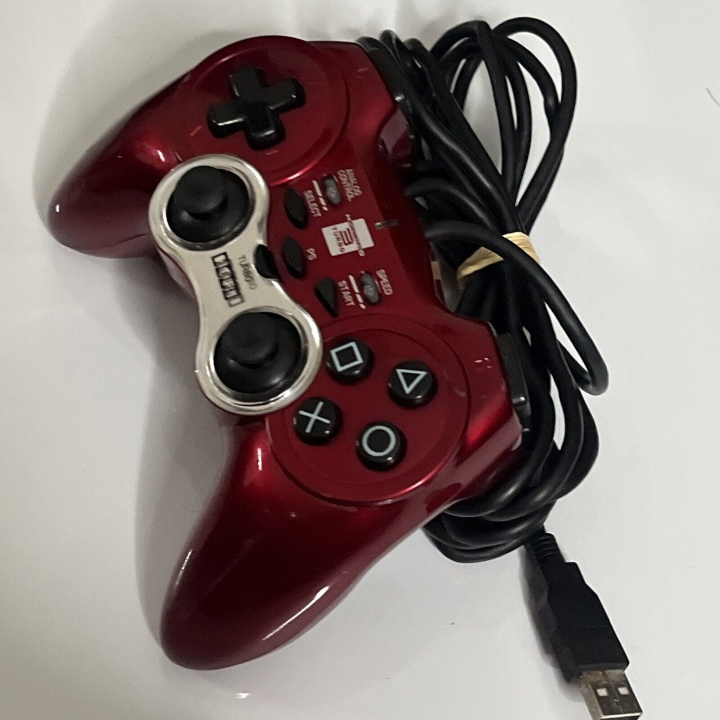 Hori PS3 Horipad 3 Turbo for Sony PlayStation 3 PS3 Controller USB Autofire Red