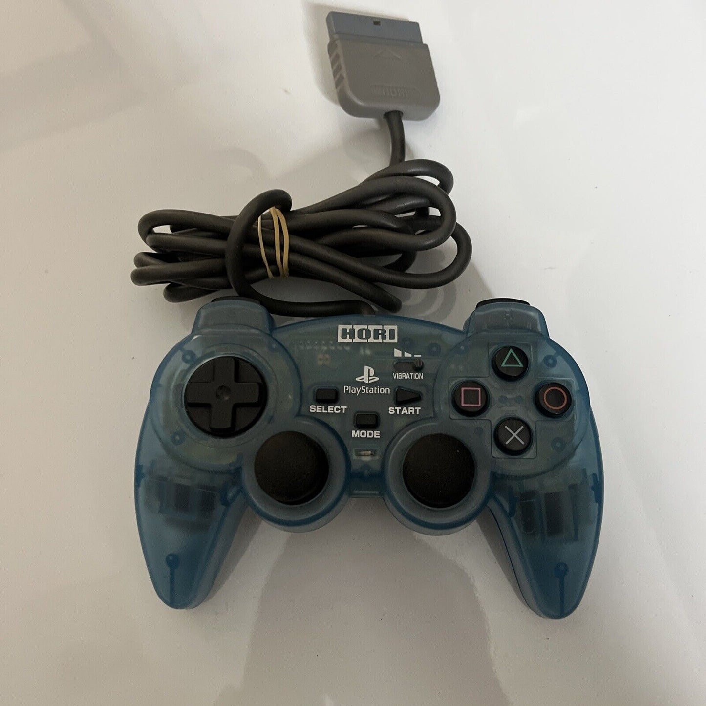 Hori Analog Sindou Pad PlayStation PS1 PS2 Fighting Controller Blue Transparent