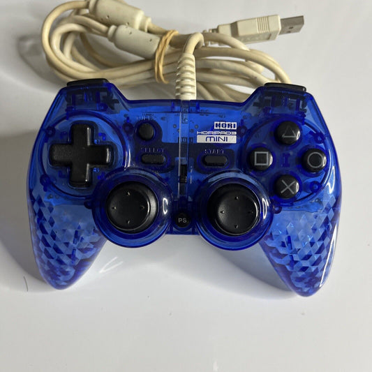 Hori Horipad 3 Mini PS3 Sony PlayStation 3 Controller USB Wired with Turbo Blue