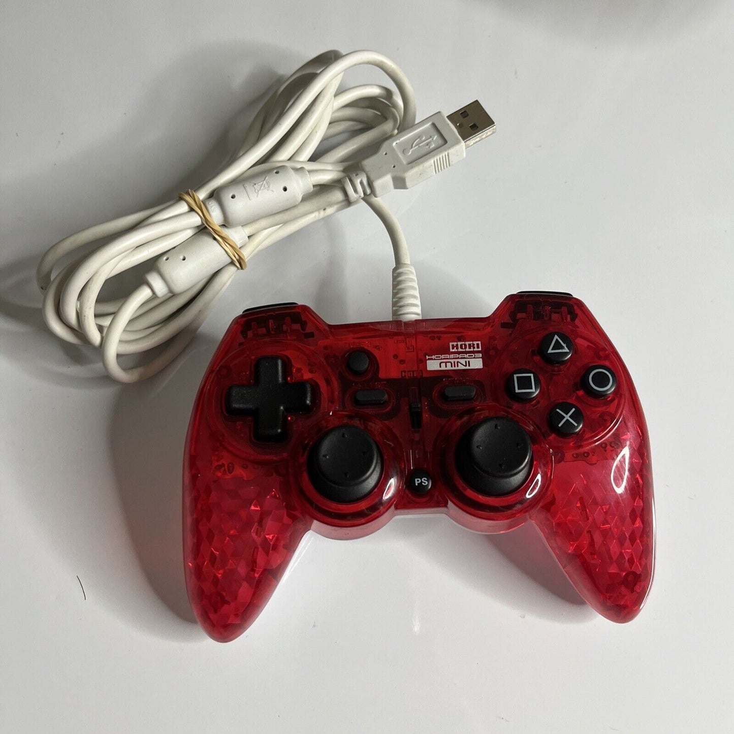 Hori Horipad 3 Mini PlayStation PS3 Controller Red with Turbo Auto Rapid Fire