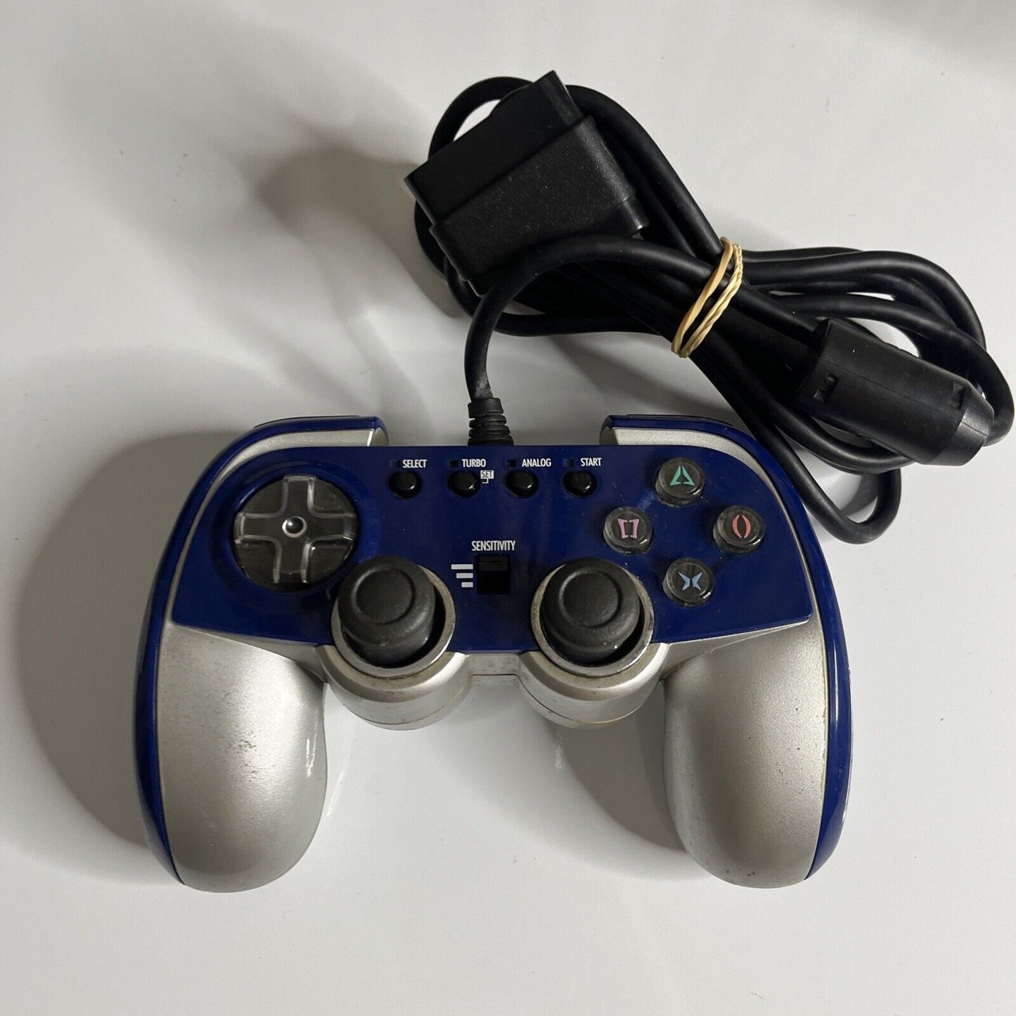 Cyber Sony PlayStation PS2 Controller with Autofire Blue