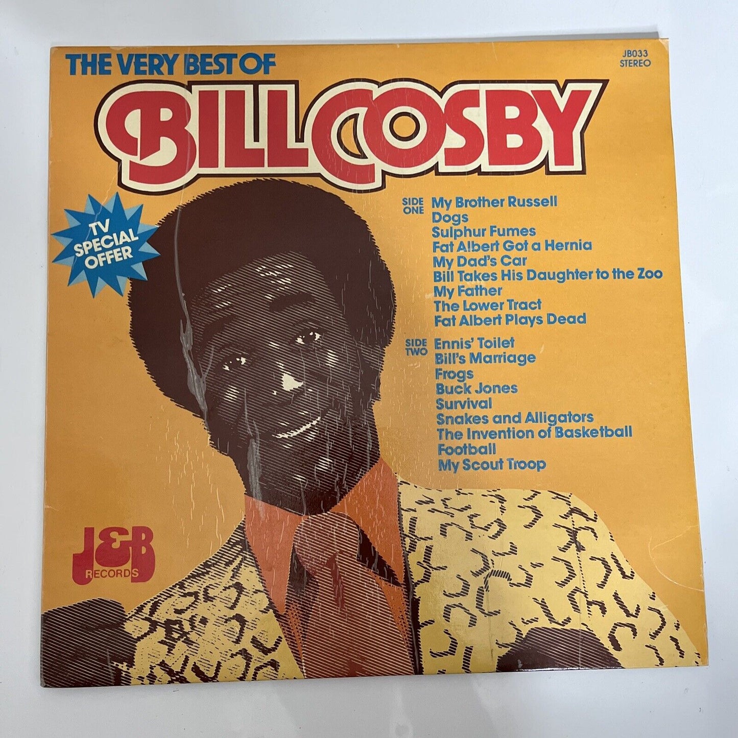 The Very Best Of Bill Cosby LP 1969 Vinyl Record JB033