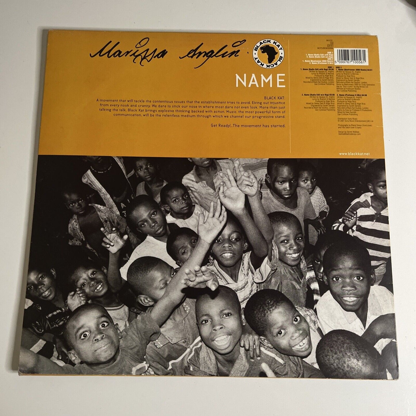 Marissa Anglin - Name 12" Vinyl Record 2001