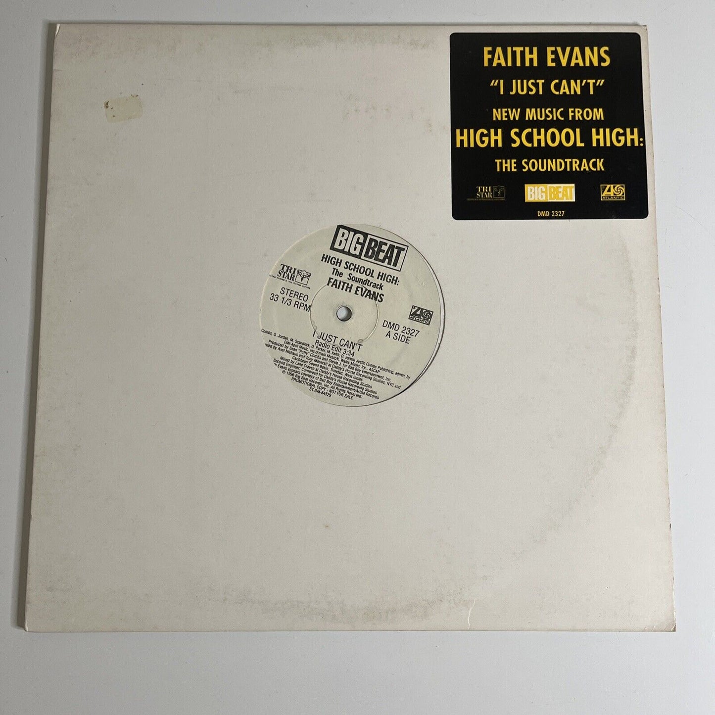 Faith Evans – I Just Can't 12" Single Vinyl Record 1996 DMD 2327