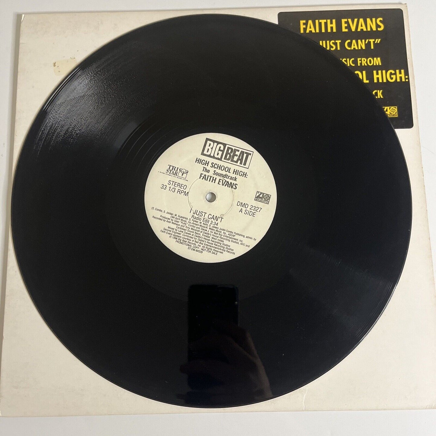 Faith Evans – I Just Can't 12" Single Vinyl Record 1996 DMD 2327