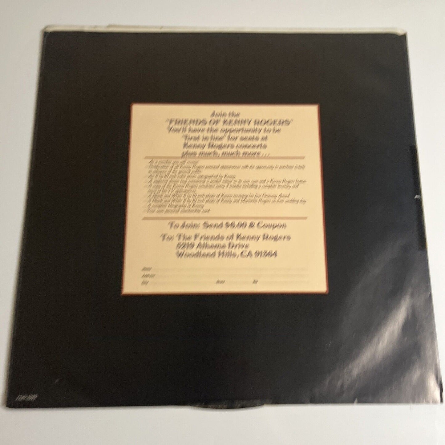 Kenny Rogers – Gideon LP 1980 Vinyl Record LOO-1035