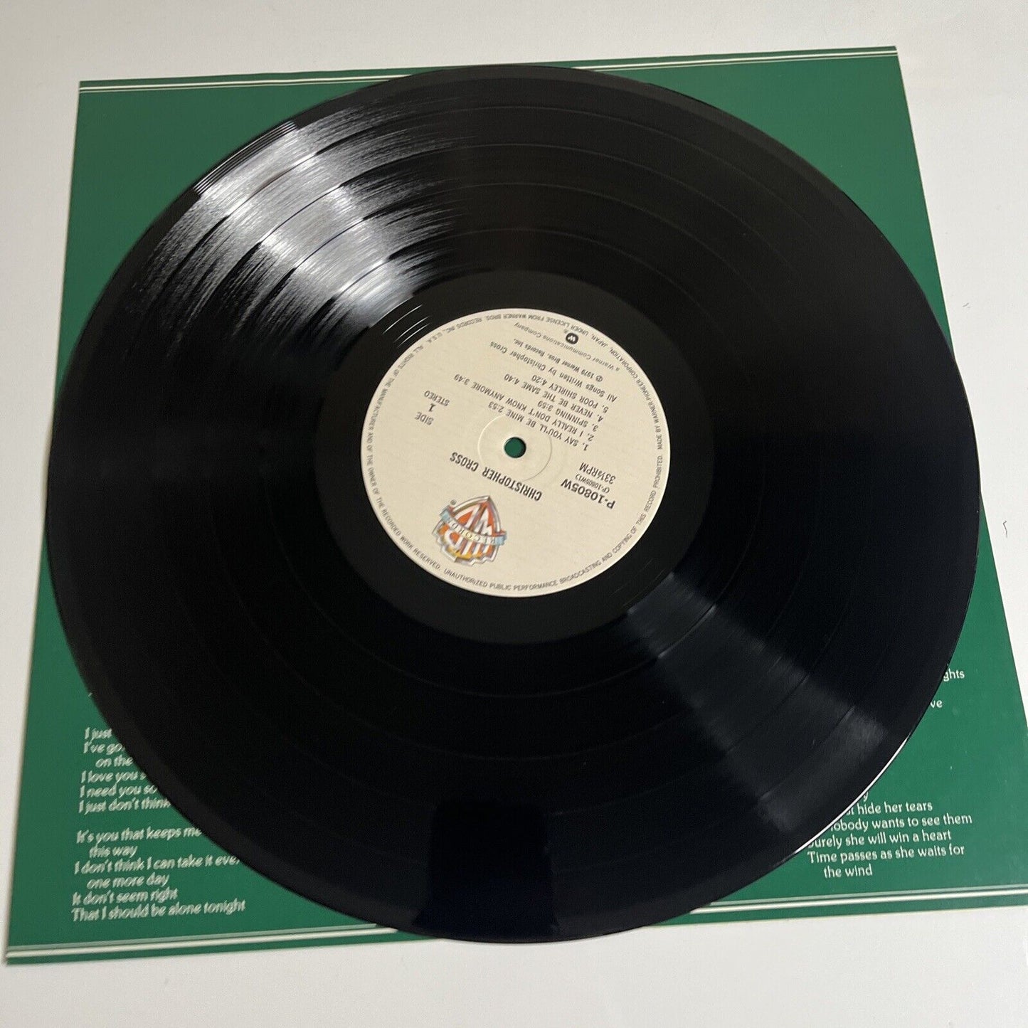 Christopher Cross LP 1979 Obi Vinyl Warner Bros Records P-10805W
