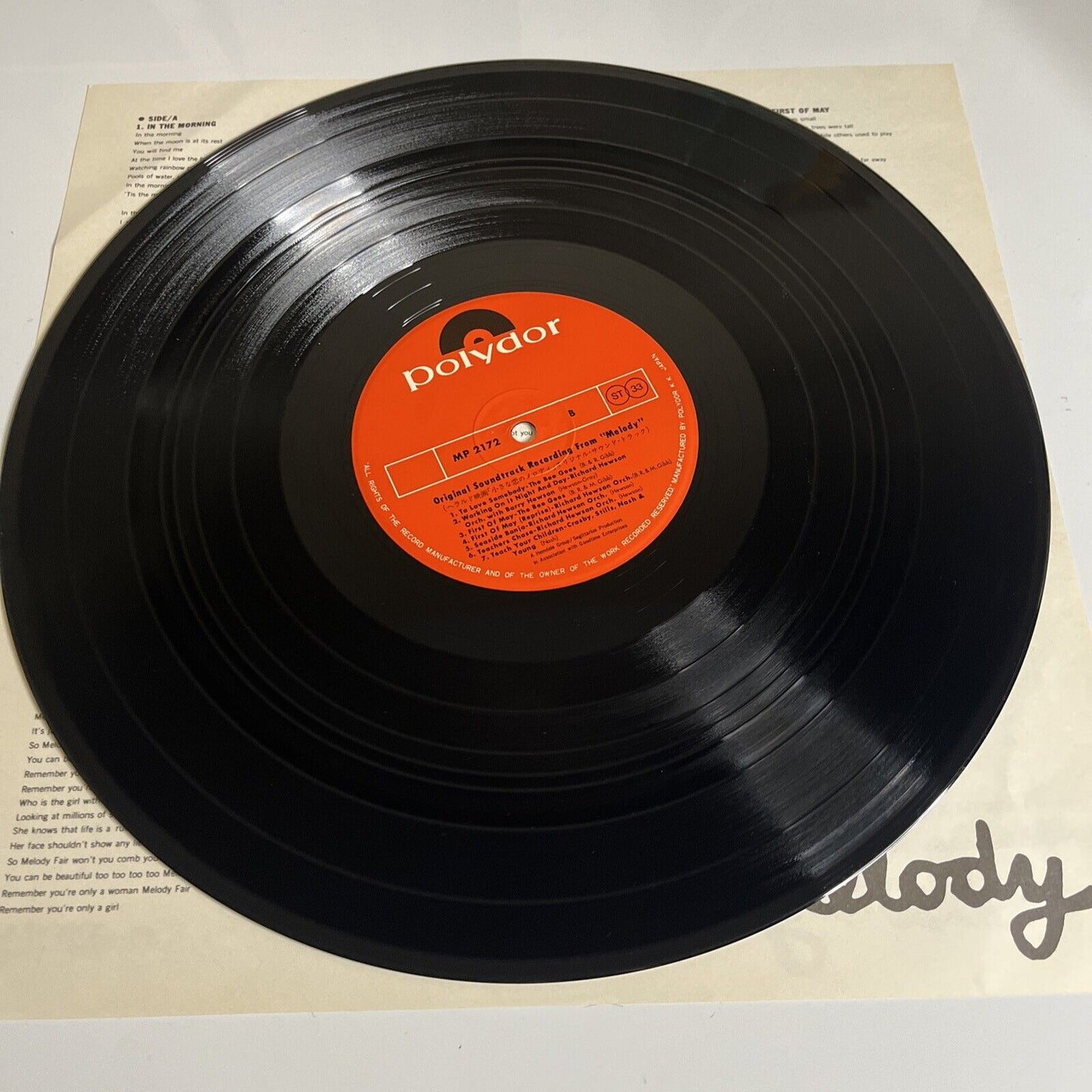 The Bee Gees Melody Original Film Soundtrack LP 1971 Vinyl Gatefold MP2172