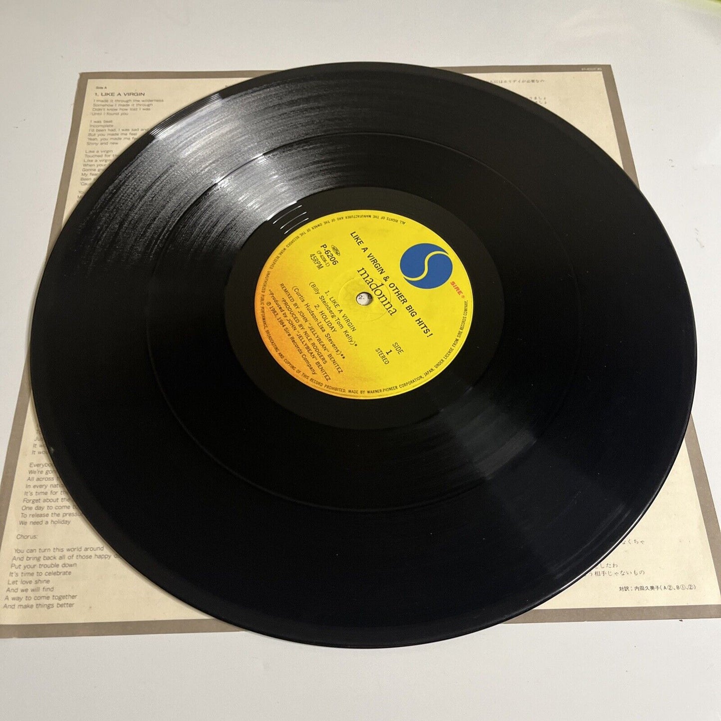 Madonna – Like A Virgin & Other Big Hits! 12" Vinyl 1985 Record 45 RPM P-6206