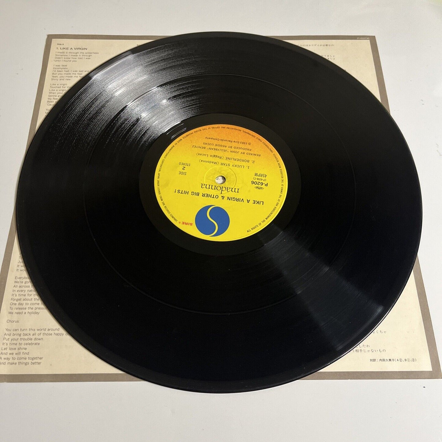 Madonna – Like A Virgin & Other Big Hits! 12" Vinyl 1985 Record 45 RPM P-6206