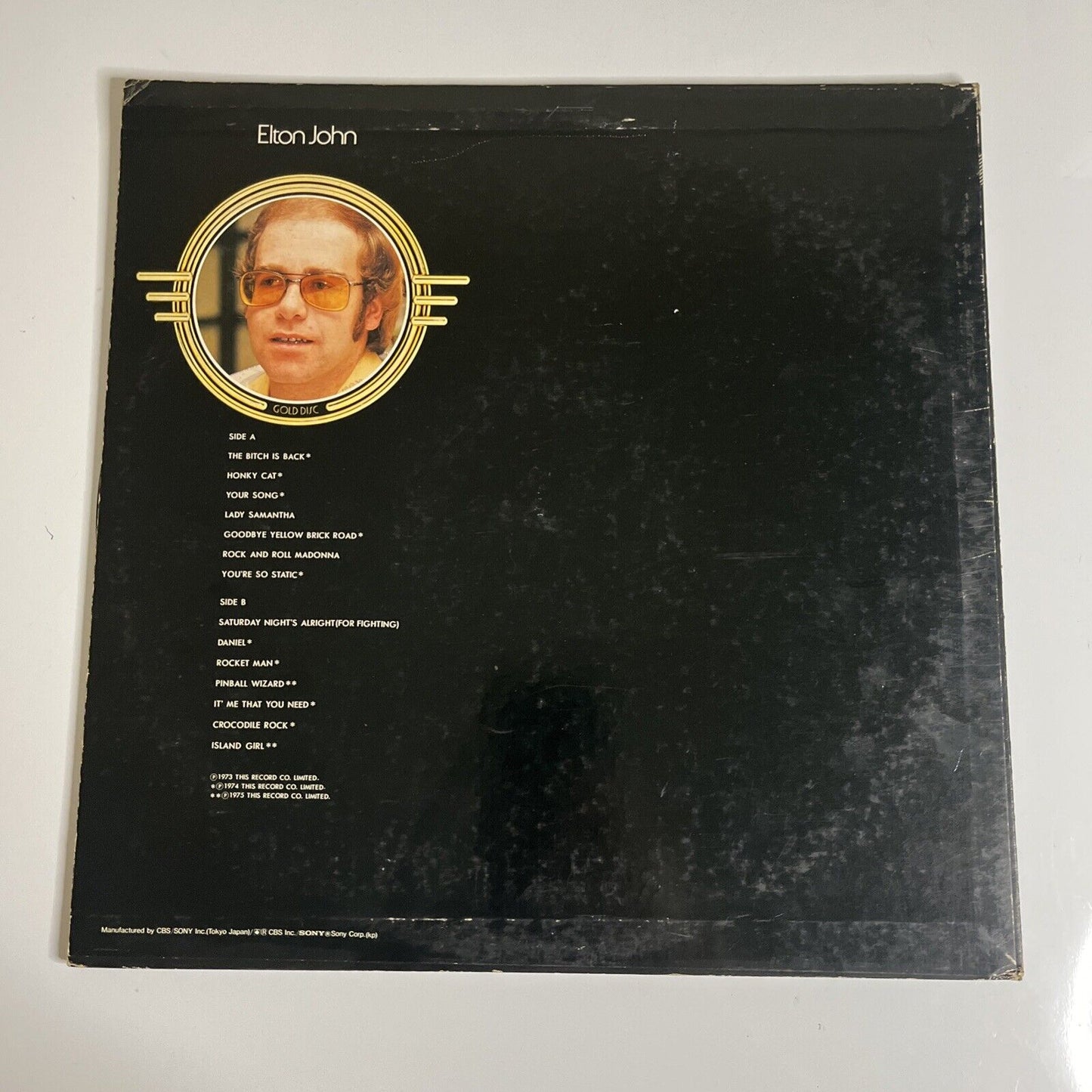 Elton John – Gold Disc LP 1979 Vinyl Record 26AP 1330