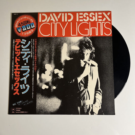 David Essex - City Lights 12" Vinyl 1976 Single Obi Epic Records 45 RPM 08SP 11