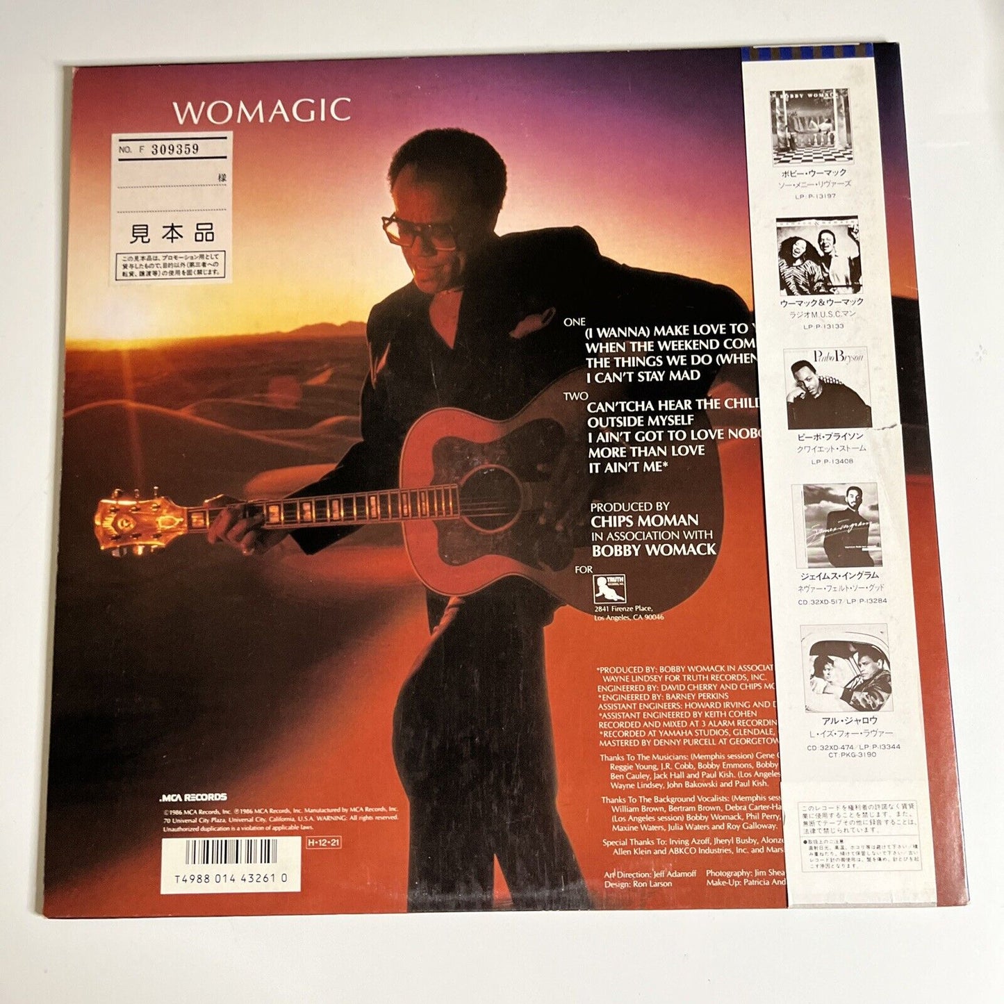 Bobby Womack – Womagic LP 1986 Vinyl Ob MCA Records P-13422