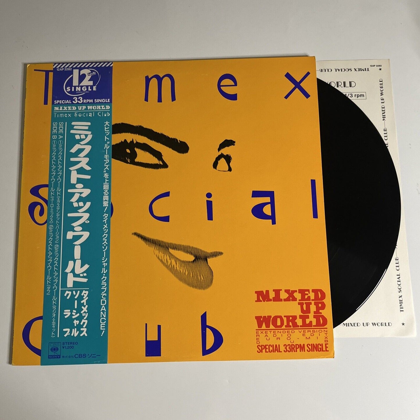 Timex Social Club – Mixed Up World 12" Vinyl 1986 Obi 12AP 3282