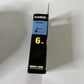 Casio Name Land Tape Cartridge 6mm Blue Background Black Text XR-6BU NEW