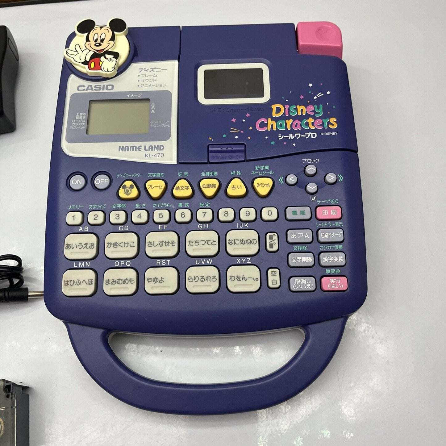 Casio Name Land Disney Characters Label Maker KL-470 - Tested working