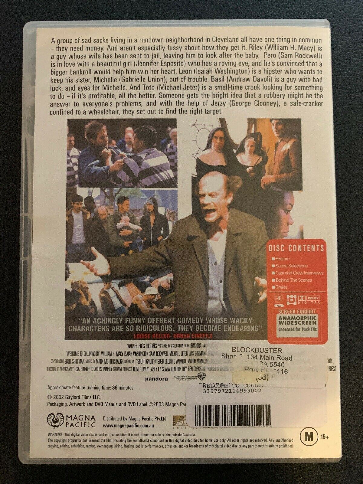 Welcome To Collinwood (DVD)  George Clooney, Sam Rockwell, William H. Macy