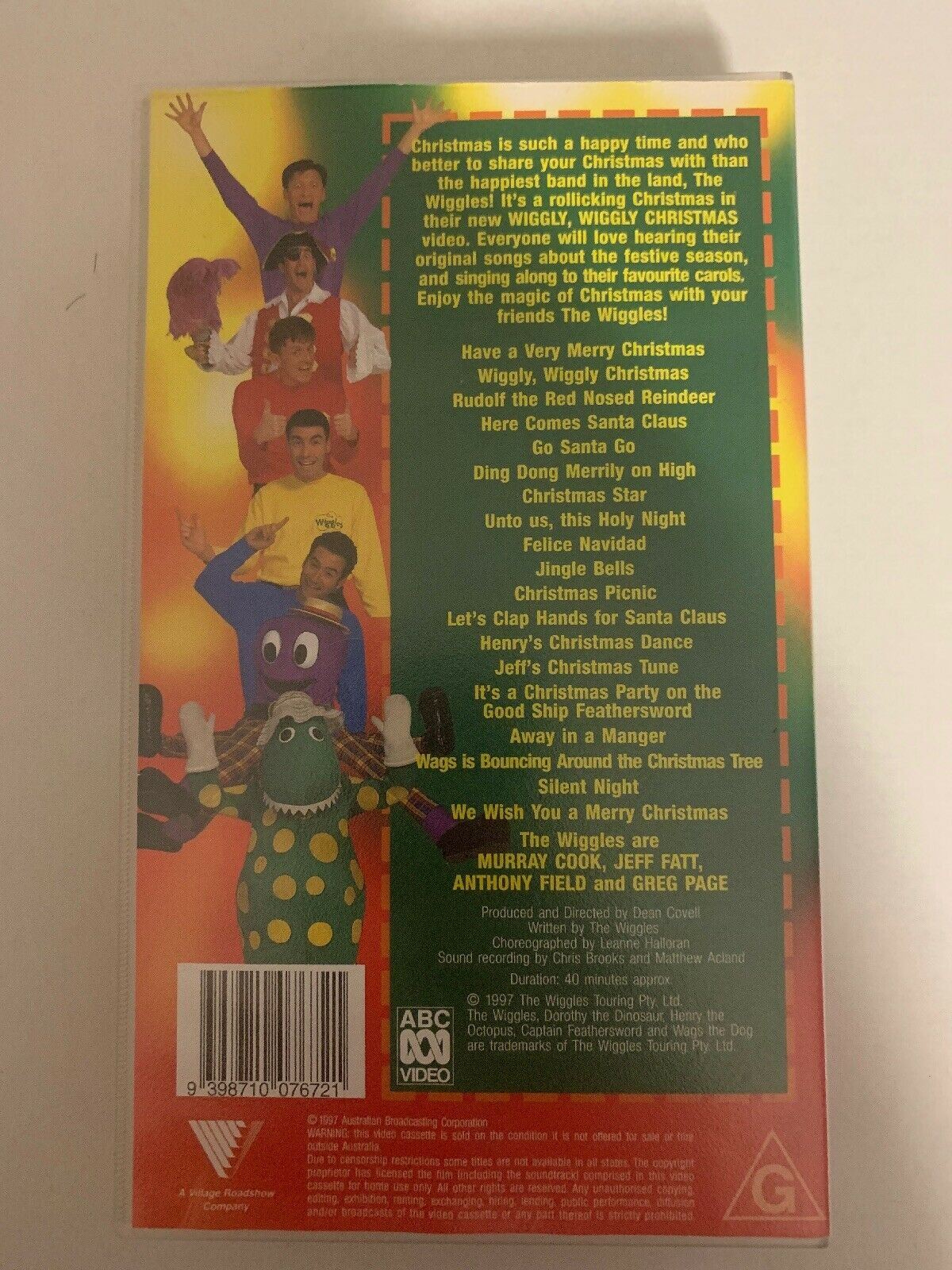 The Wiggles - Wiggly Wiggly Christmas ABC For Kids Australia VHS Tape 1997 C