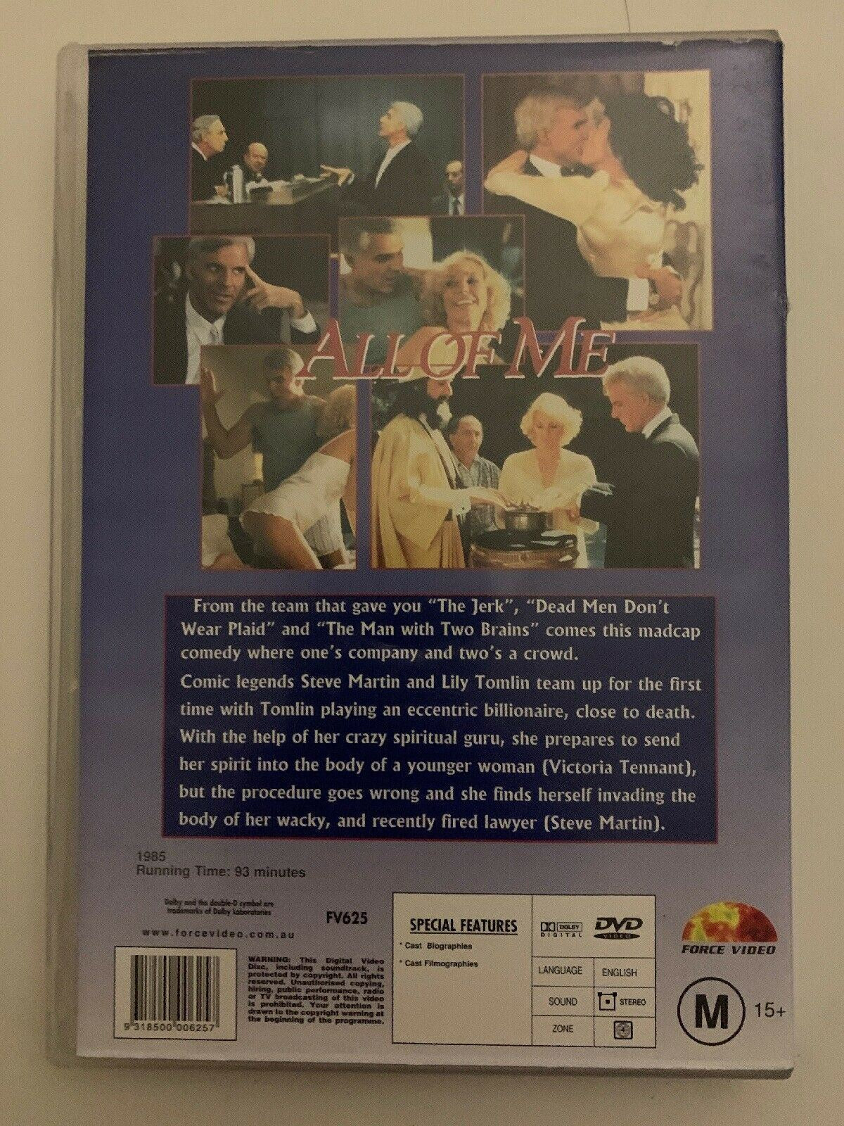 All Of Me (DVD, 1985) Steve Martin, Lily Tomlin