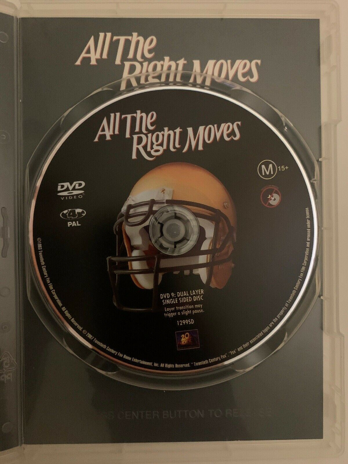 All The Right Moves (DVD, 1983) Tom Cruise, Lea Thompson, Craig Nelson. Region 4