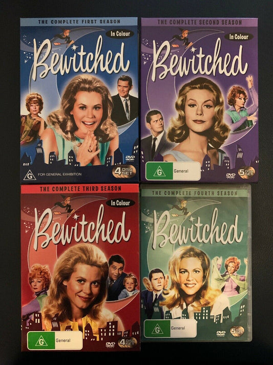 Bewitched : Season 1, 2, 3, 4 (DVD, 2005, 18-Disc Set) Region 4