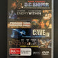 D.C Sniper/Enemy Within/Ground Zero/Cave In/Twin Daggers 5 Movie DVD collection