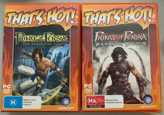 2x Prince of Persia: Warrior Within & The Sands Of Time - PC DVD Action Game