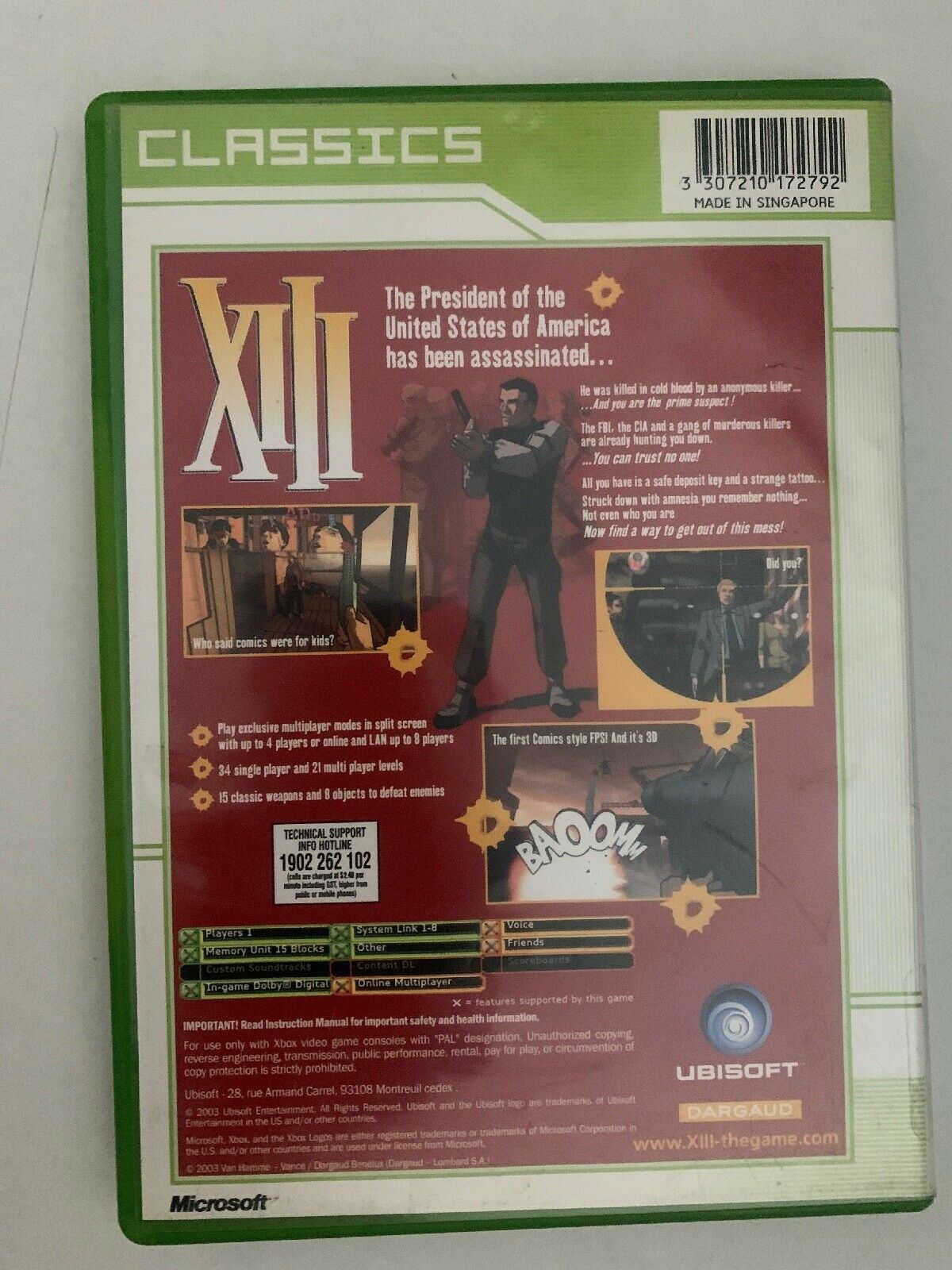 XIII (Microsoft Xbox, 2003) PAL Australian Release