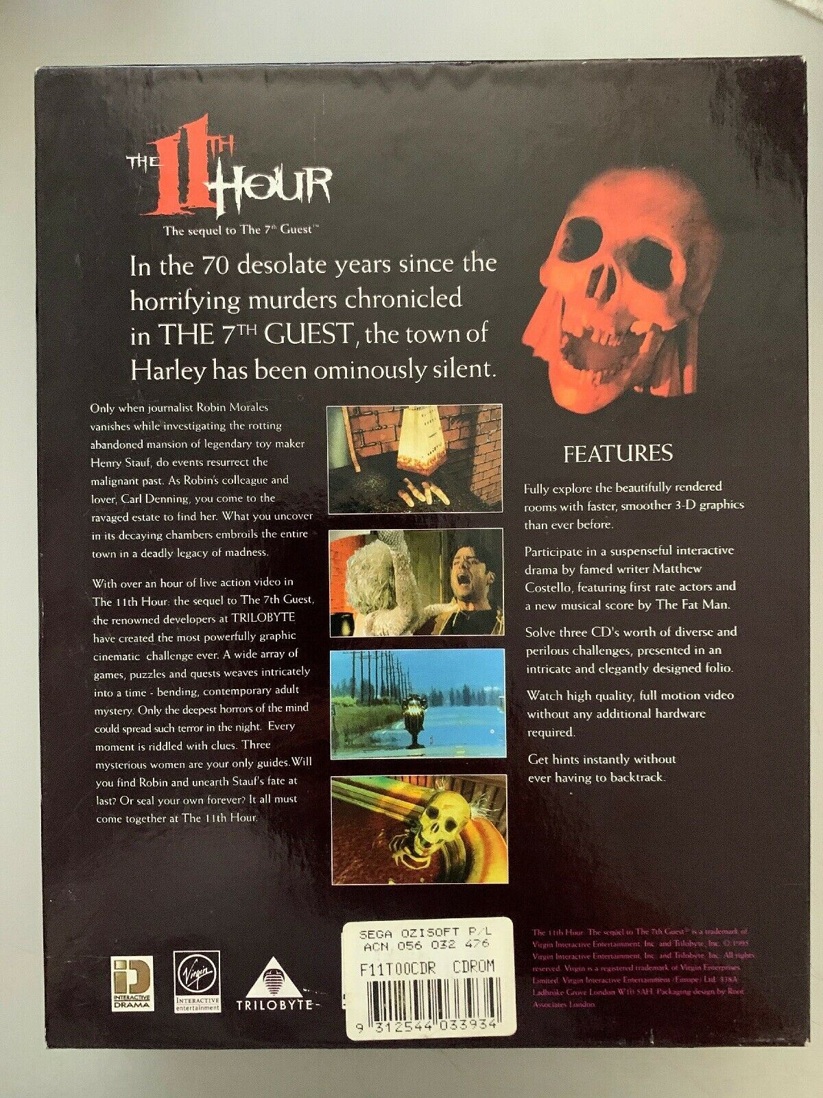 The 11th Hour The Sequel To The 7th Guest PC Game In Box