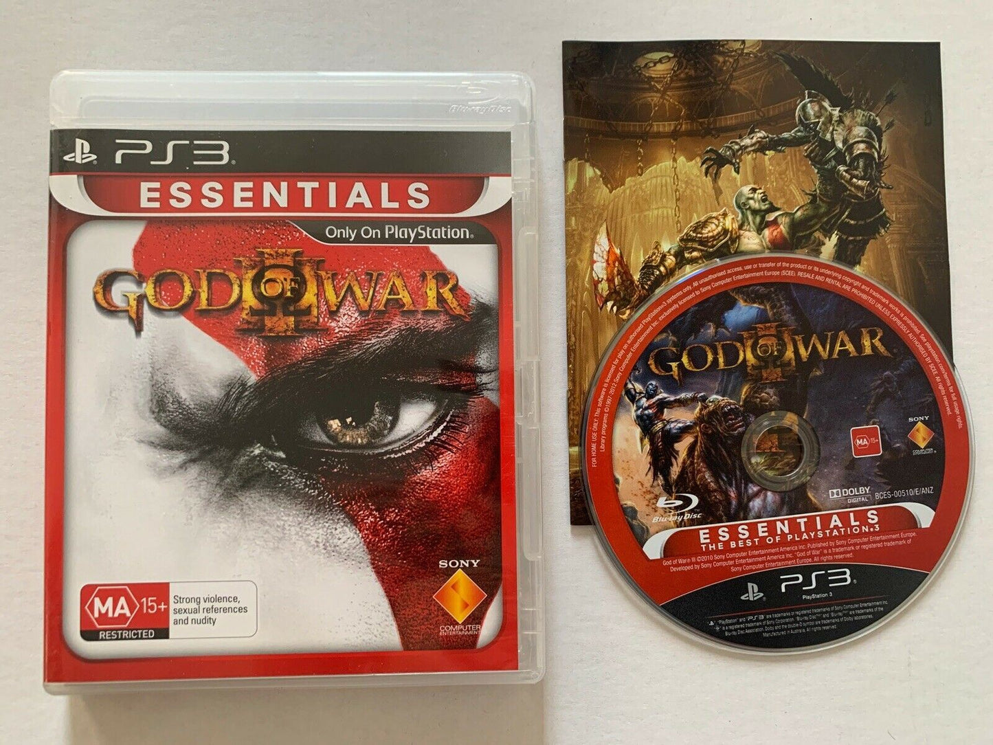 GOD OF WAR III 3  - SONY PLAYSTATION 3 PS3 GAME with Manual - FREE POST