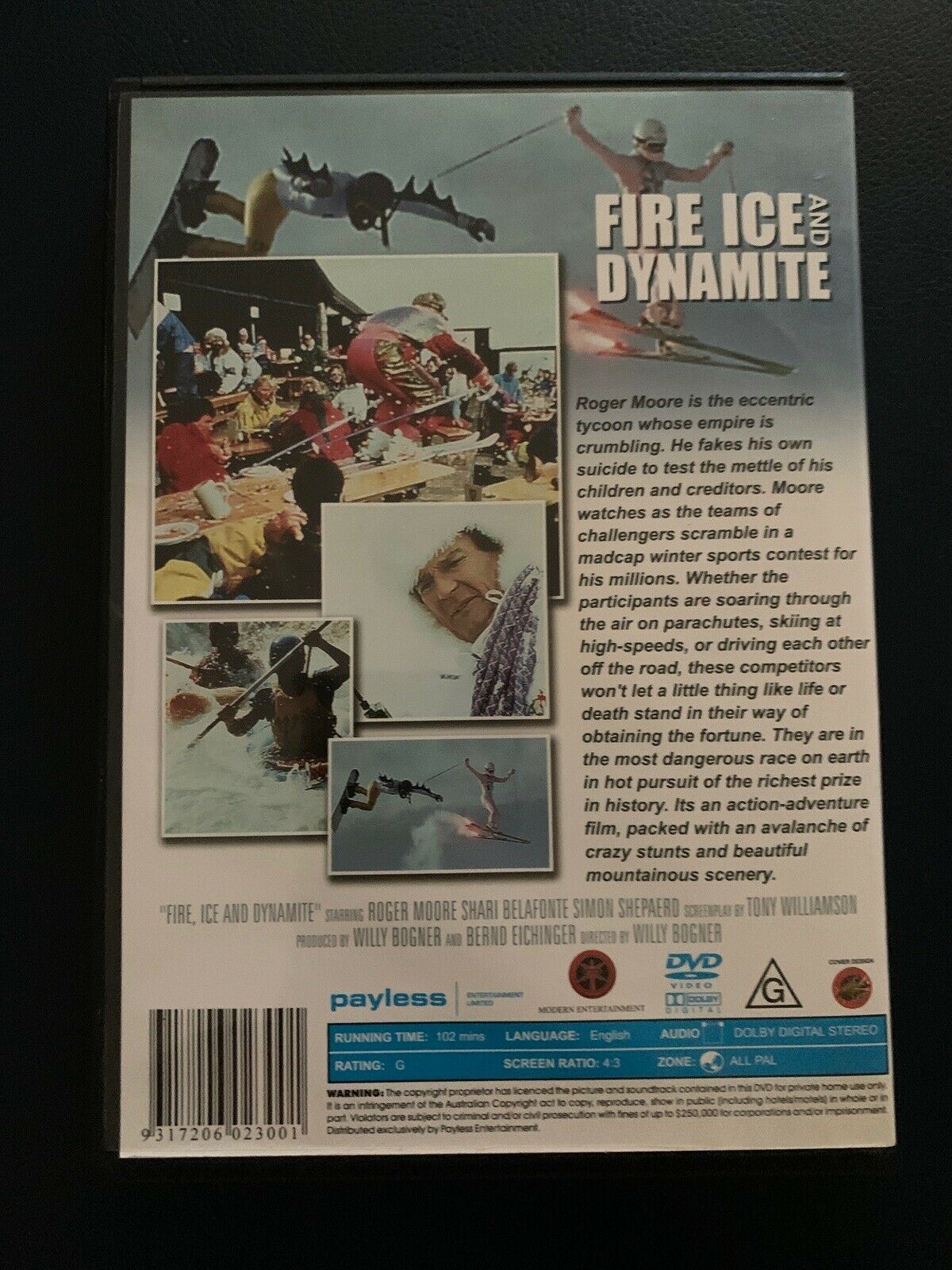 Fire Ice And Dynamite DVD 1990 Roger Moore Movie