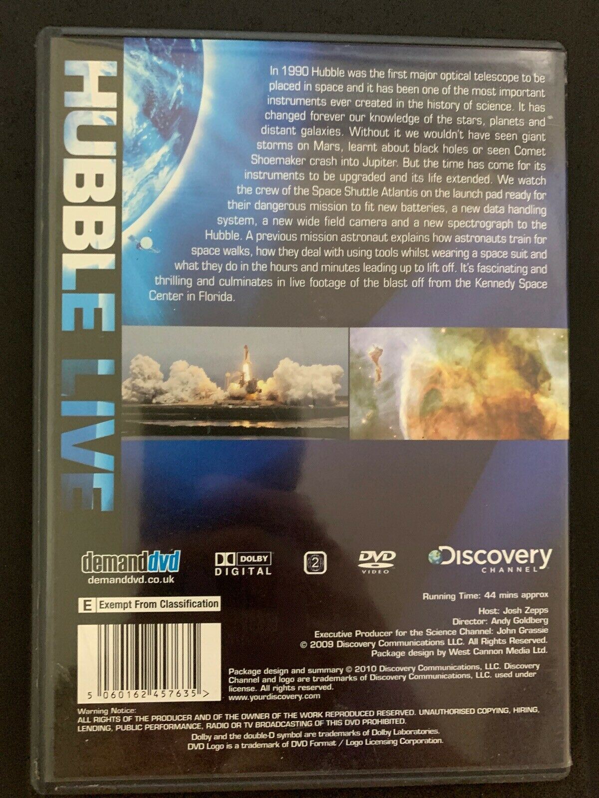 Hubble Live: The Final Mission - DVD Region 2 - Discovery Space Documentary