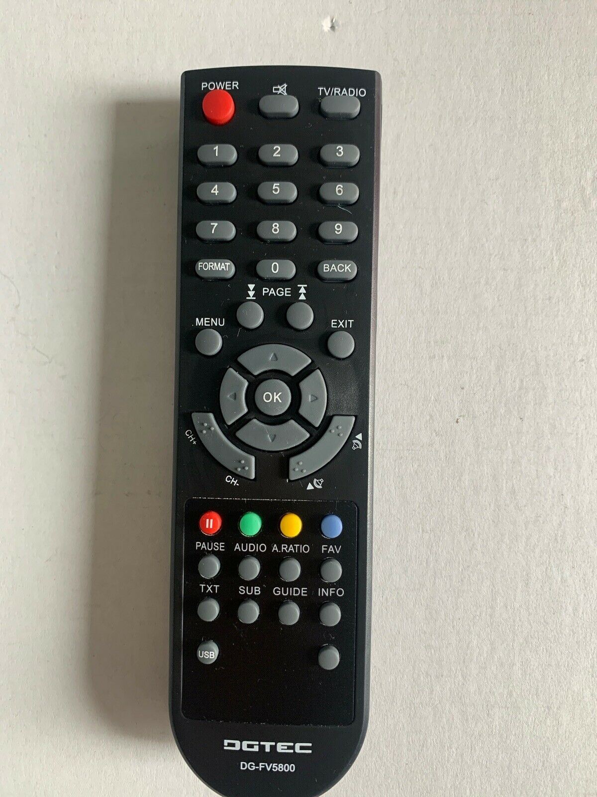 Genuine DGTEC DG-FV5800 Remote Control For TV Radio