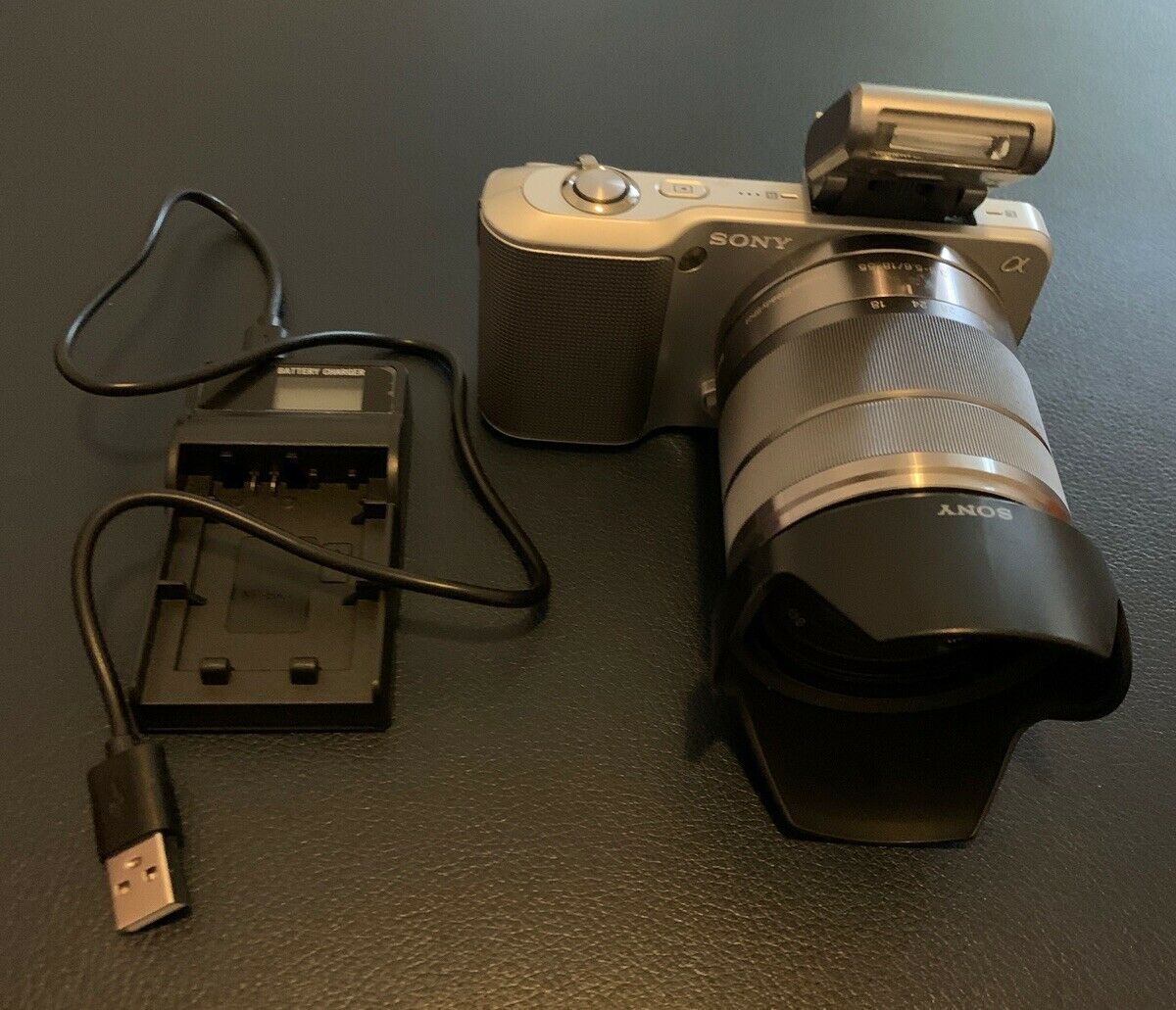 Sony NEX-3 14.2MP Digital Camera + 18-55mm SEL1855 Lens + Lens Hood